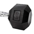 Par Halteres 9kg + 9kg Dumbbell Sextavado Emborrachado Pegada Cromada Gallant (GDB09F3B-PT)